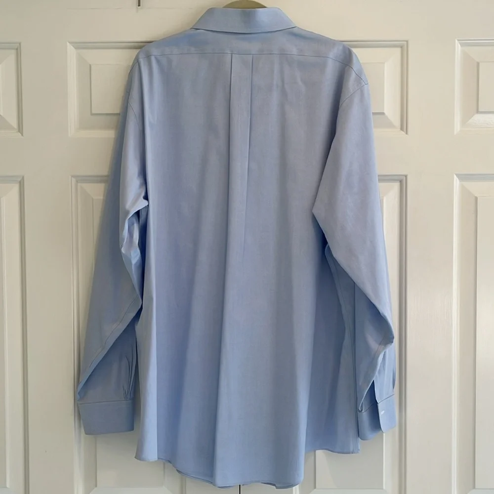 Brooks Brothers Slim Fit Light Blue Non-iron Cotton Oxford, 18-36 - Picture 3 of 5
